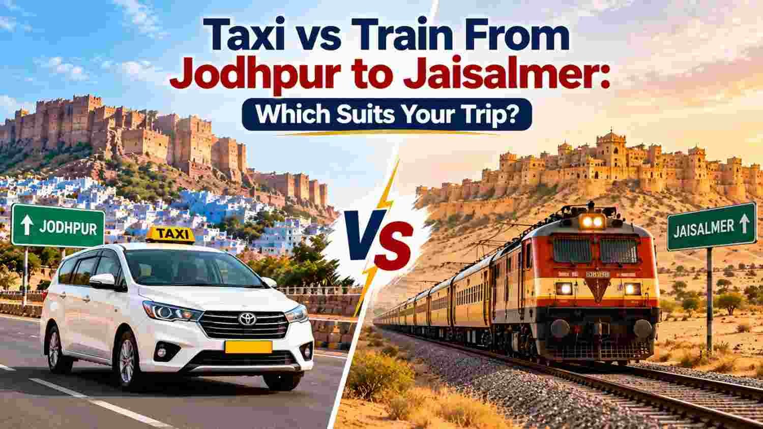 Taxi vs Train From Jodhpur to Jaisalmer